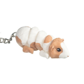 Świnka morska (białe łapki) - brelok do kluczy